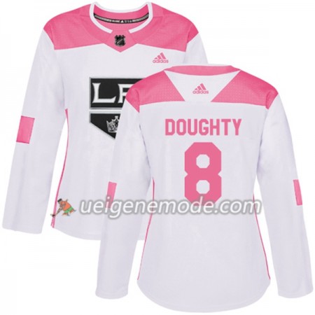Dame Eishockey Los Angeles Kings Trikot Drew Doughty 8 Adidas 2017-2018 Weiß Pink Fashion Authentic